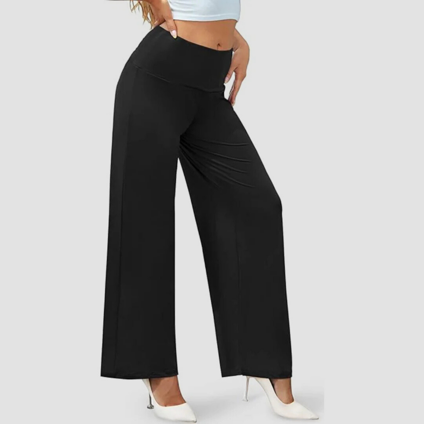 Wide-Leg Trousers | Stretch Fabric | Elegant and Comfortable