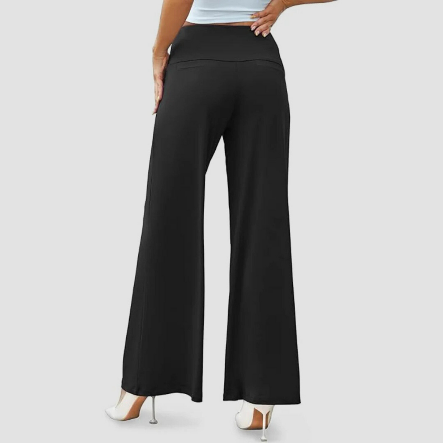 Wide-Leg Trousers | Stretch Fabric | Elegant and Comfortable
