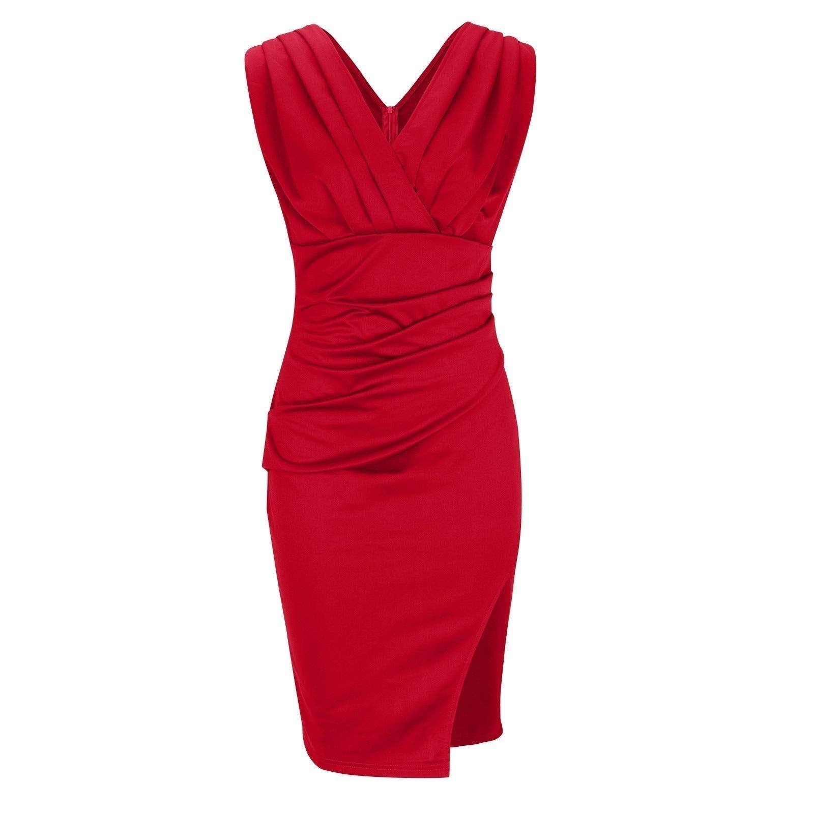 Modern Muse Draped Midi Dress | Sleek Silhouette | Elegant with a Twist