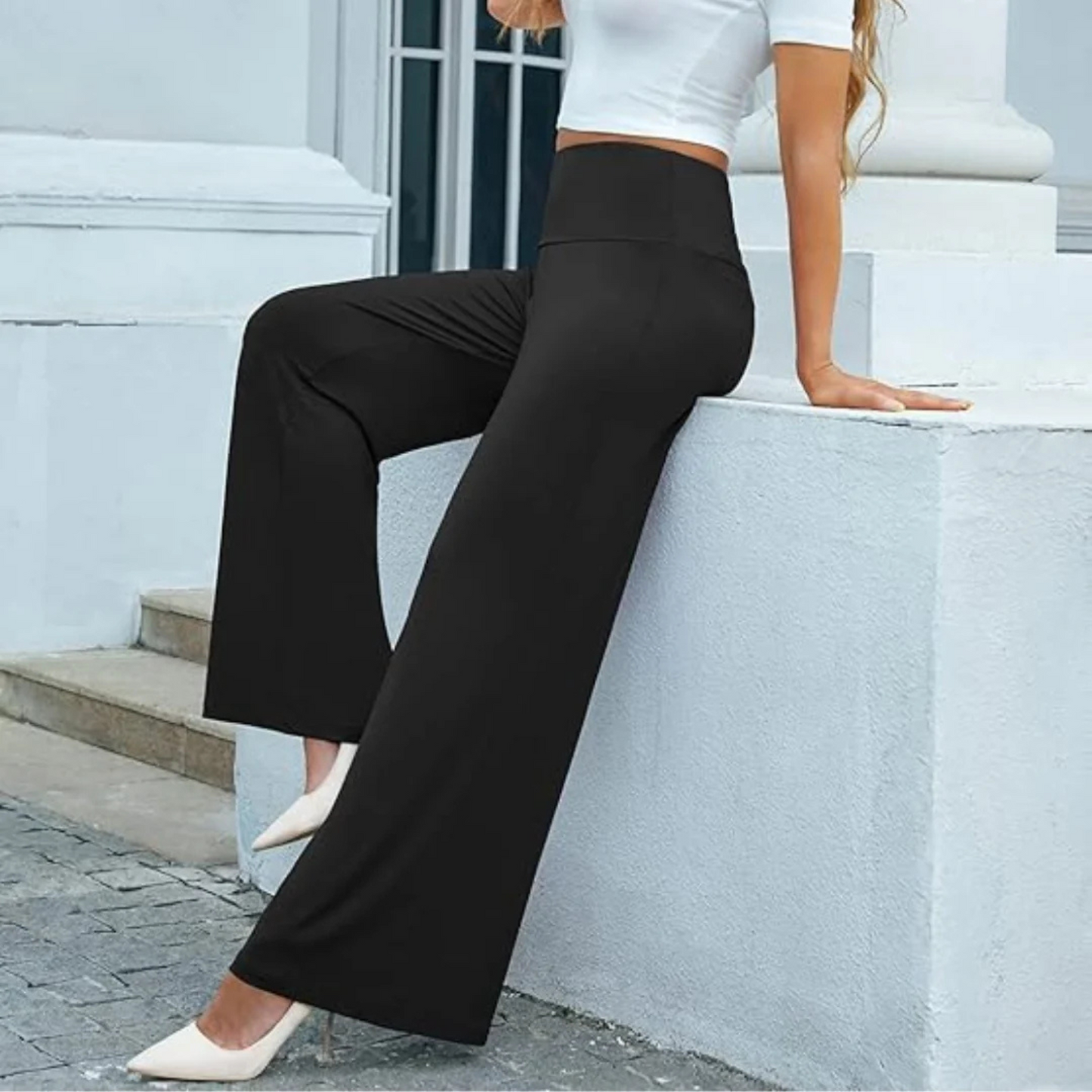 Wide-Leg Trousers | Stretch Fabric | Elegant and Comfortable