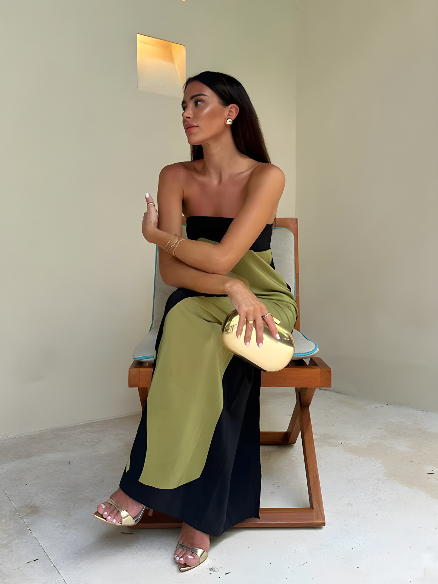 Abstract Bloom Strapless Dress | Artistic & Effortless Elegance