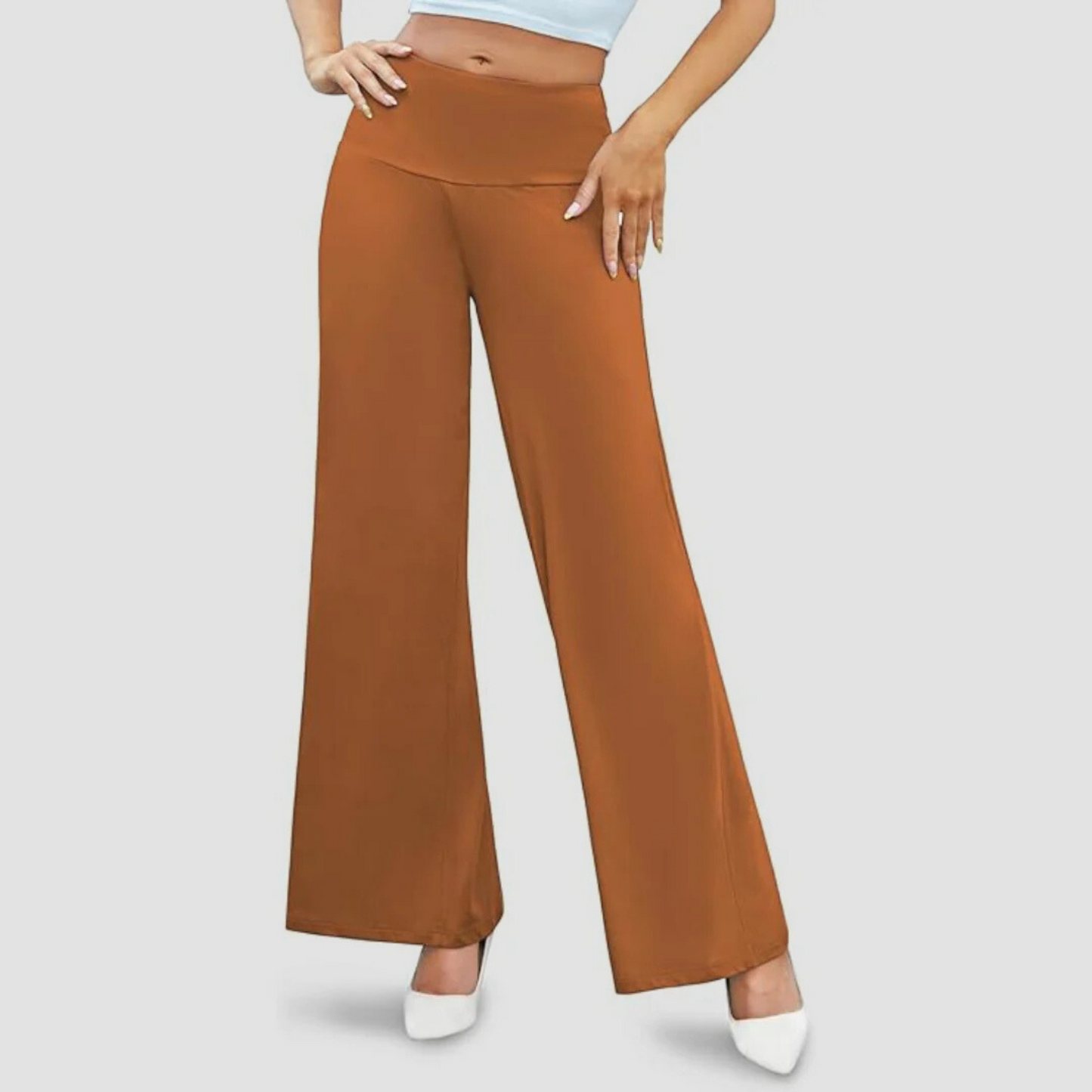 Wide-Leg Trousers | Stretch Fabric | Elegant and Comfortable