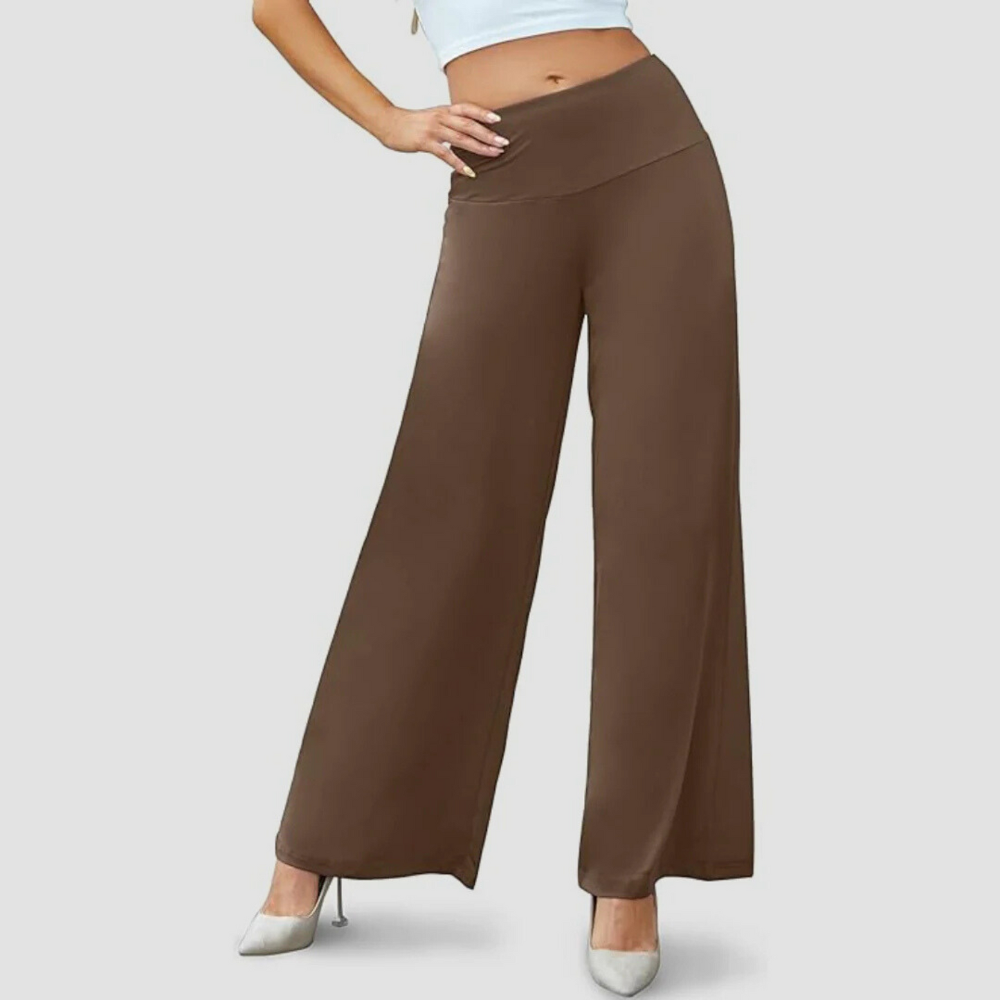 Wide-Leg Trousers | Stretch Fabric | Elegant and Comfortable