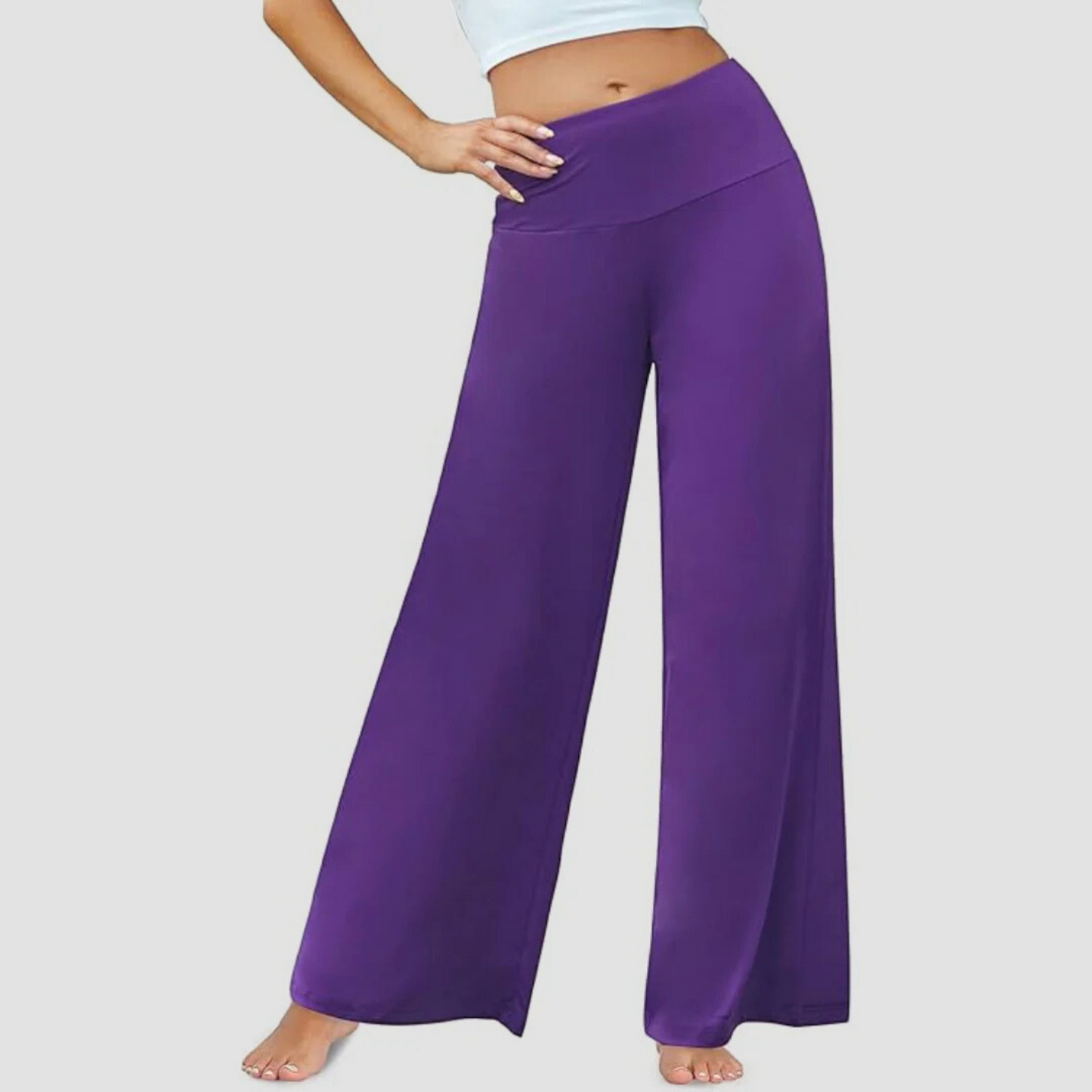 Wide-Leg Trousers | Stretch Fabric | Elegant and Comfortable