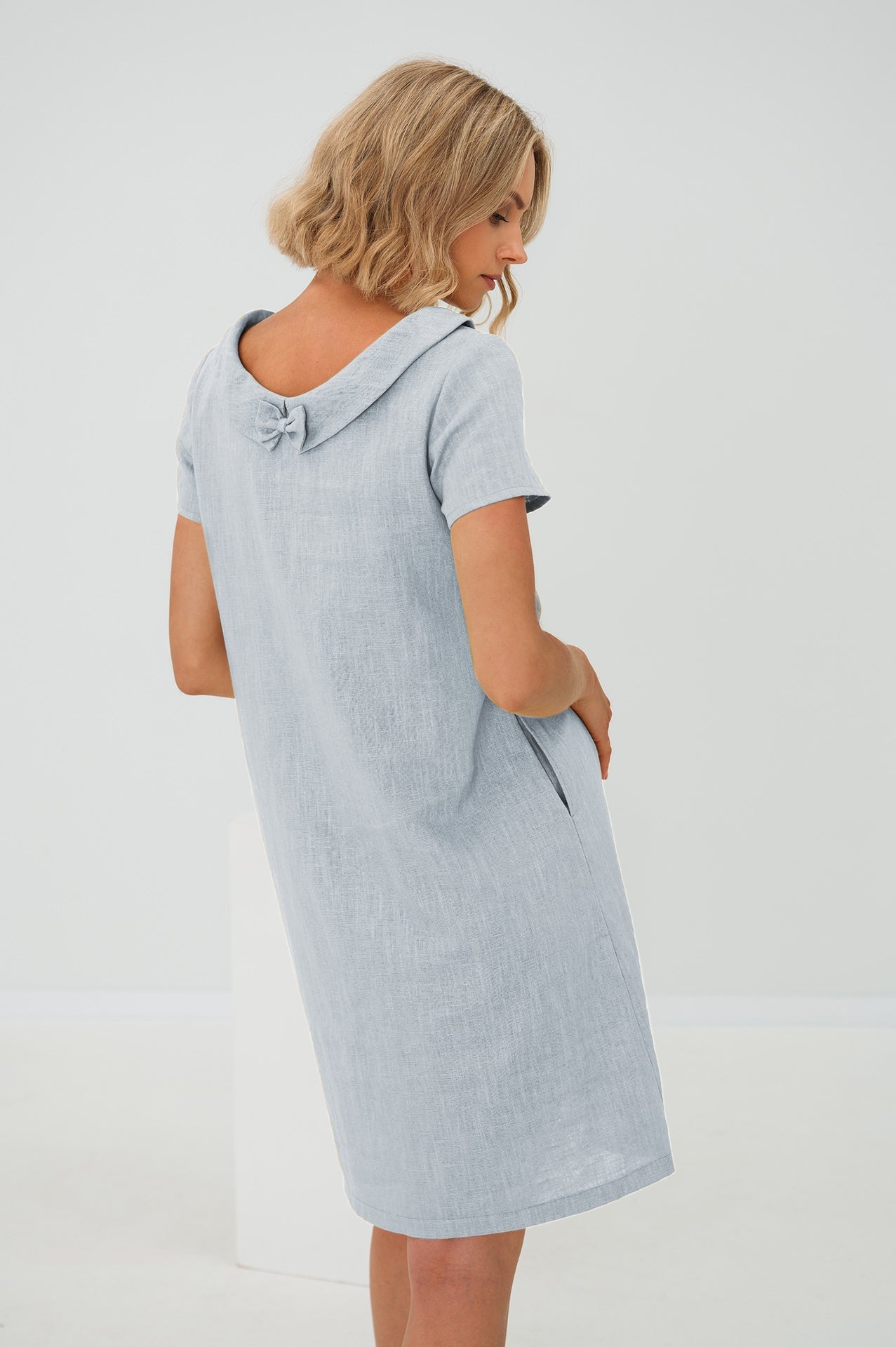 Minimalist Linen-Blend Shift Dress | Timeless Elegance for Every Day