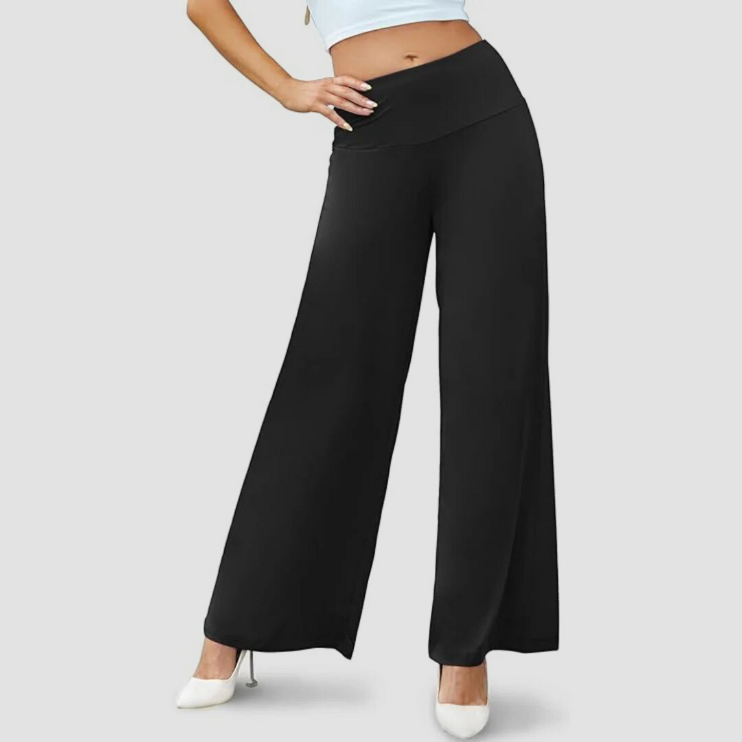 Wide-Leg Trousers | Stretch Fabric | Elegant and Comfortable