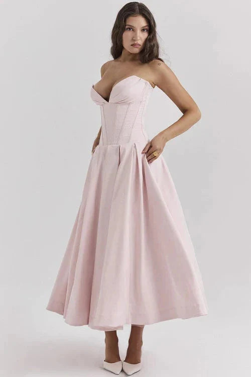Belle Corset Midi Dress | Vintage Romance Redefined