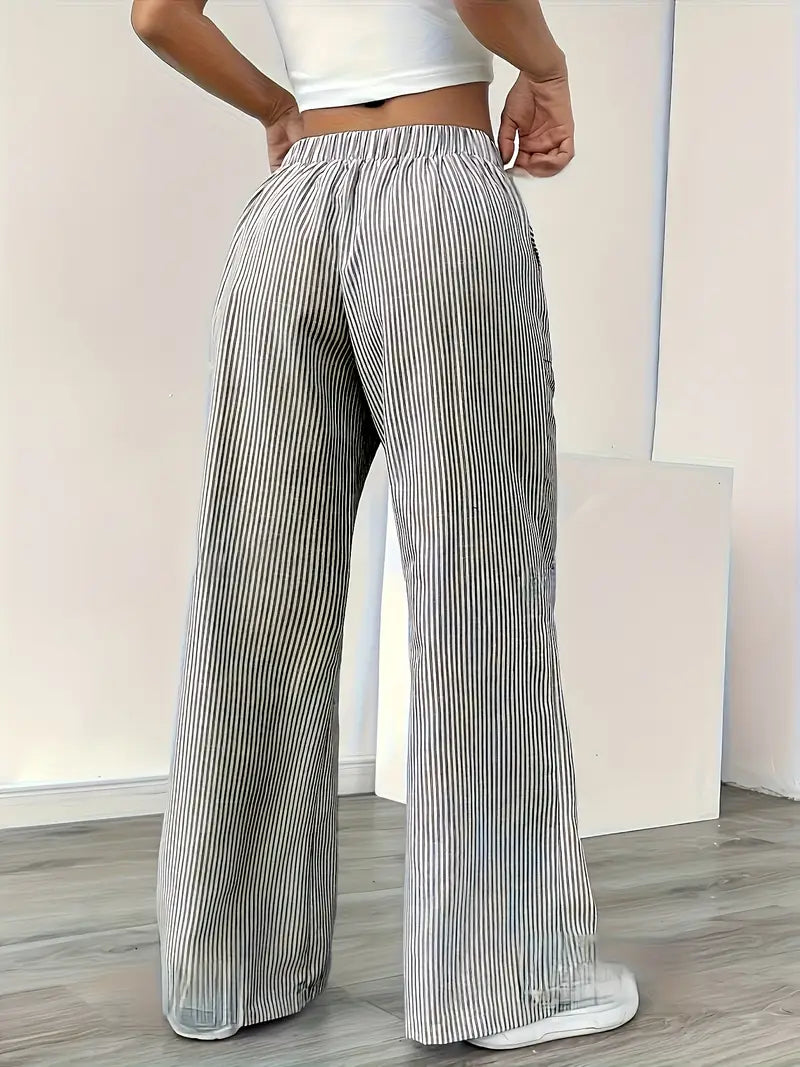 Pinstripe Lounge Pants | Effortless Comfort with a Tailored Twist