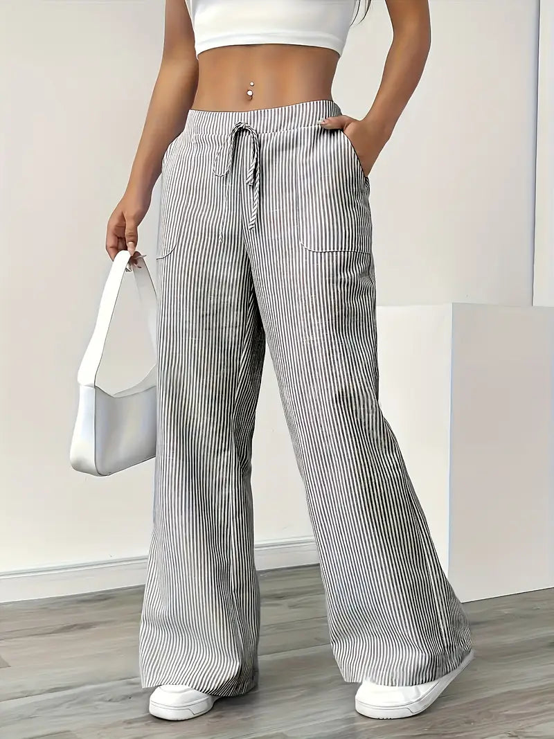 Pinstripe Lounge Pants | Effortless Comfort with a Tailored Twist
