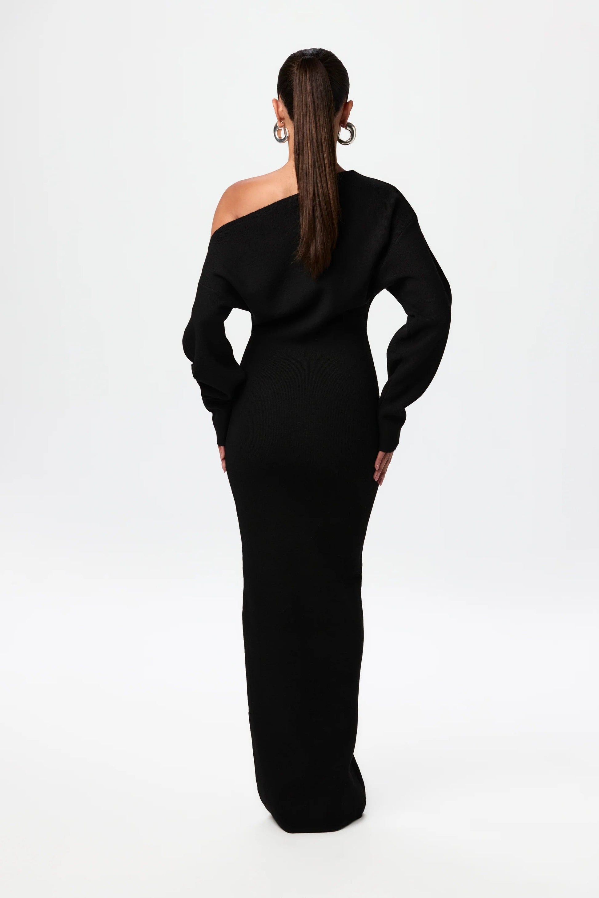 Off-Shoulder Knit Dress | Sculpted Silhouette | Elevated Minimalism