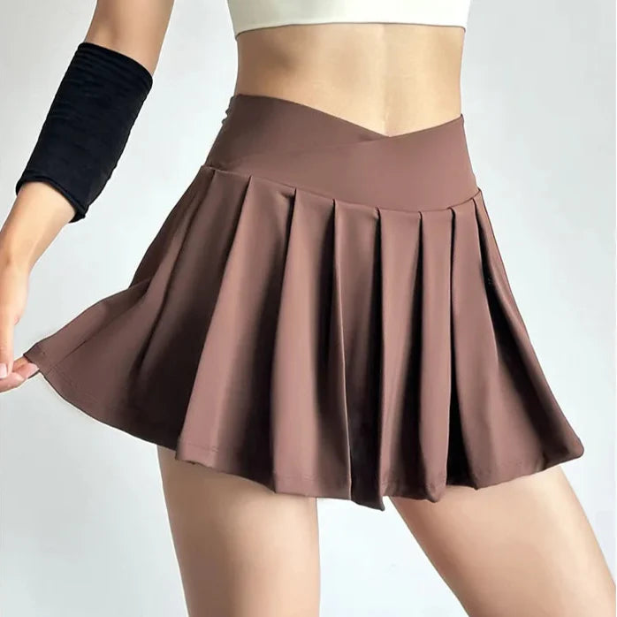 Pleated V-Waist Active Skirt | Sporty Chic | Flattering & Functional