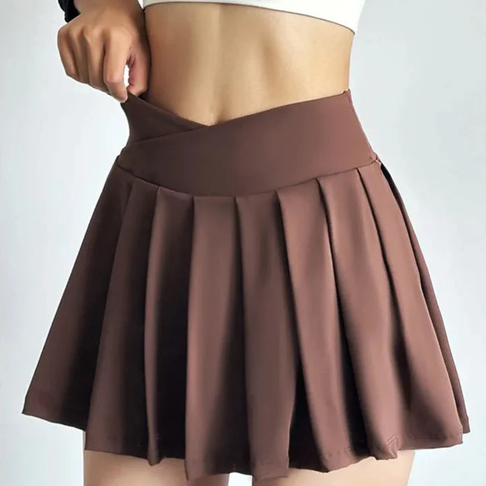 Pleated V-Waist Active Skirt | Sporty Chic | Flattering & Functional