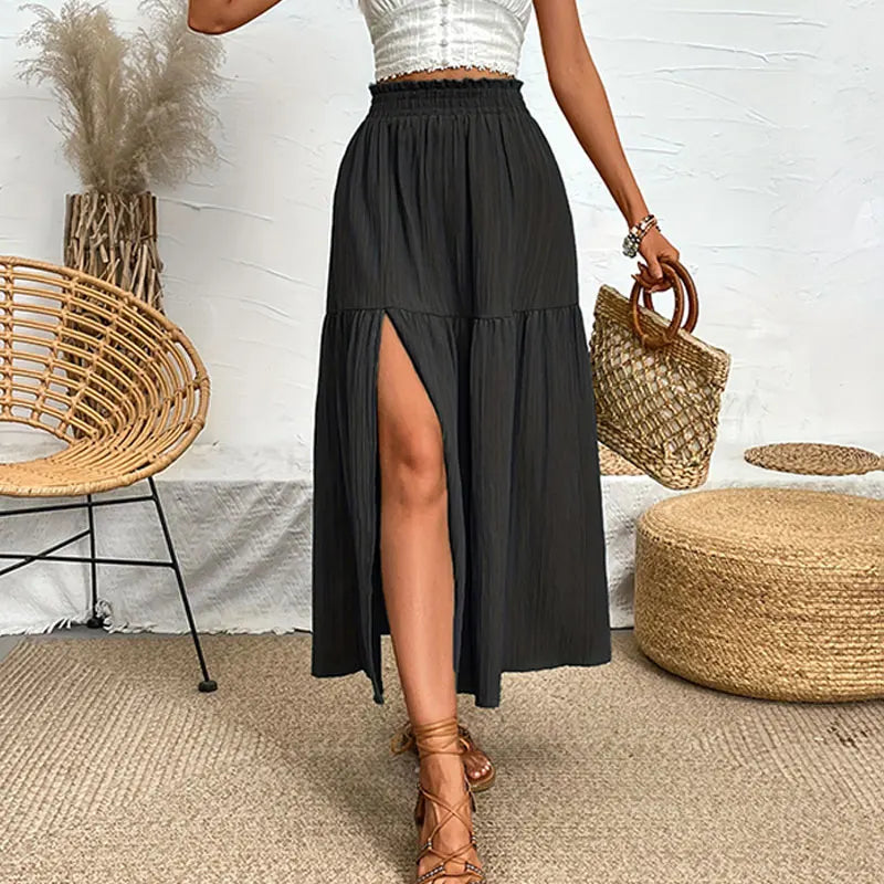 Long Skirt with Split | Flowing Design | Elegant and Breezy
