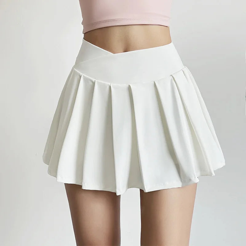 Pleated V-Waist Active Skirt | Sporty Chic | Flattering & Functional