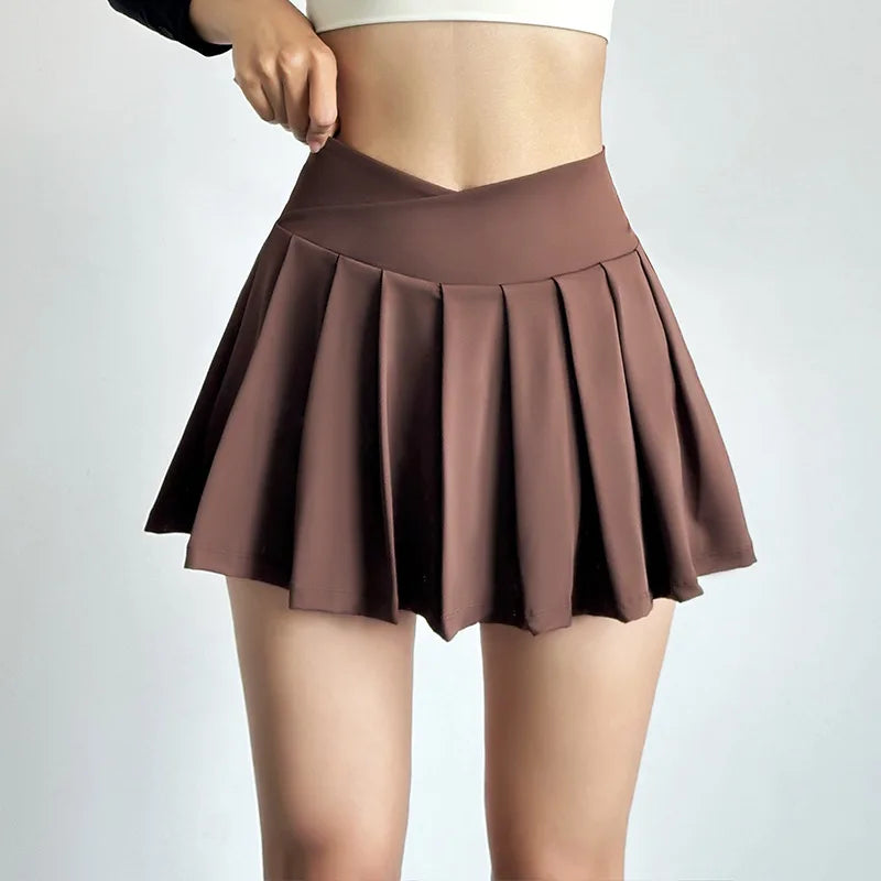 Pleated V-Waist Active Skirt | Sporty Chic | Flattering & Functional