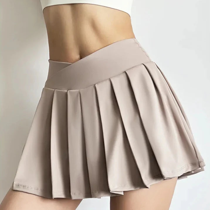 Pleated V-Waist Active Skirt | Sporty Chic | Flattering & Functional