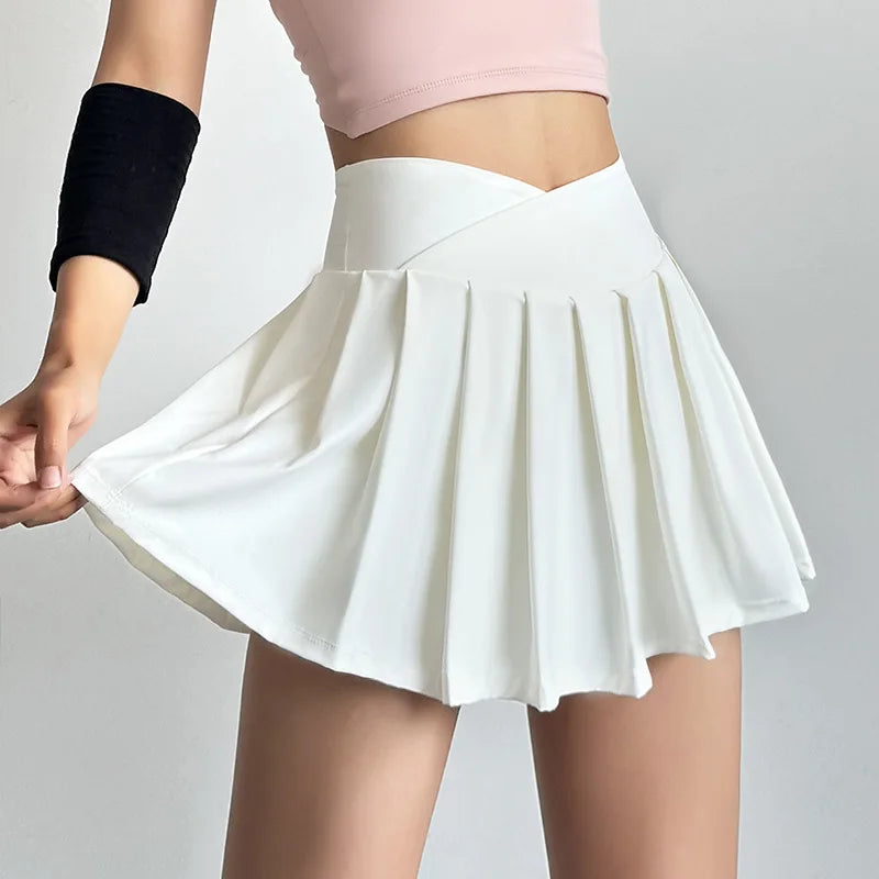 Pleated V-Waist Active Skirt | Sporty Chic | Flattering & Functional