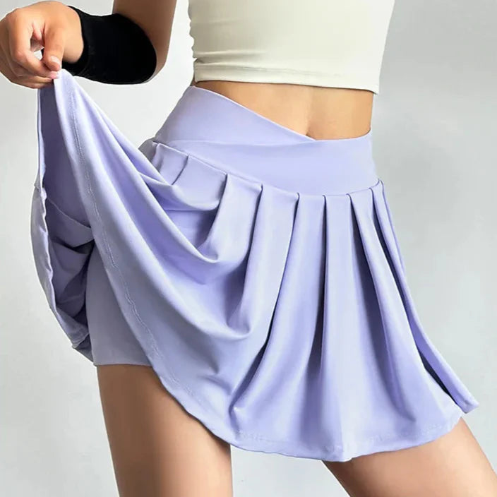 Pleated V-Waist Active Skirt | Sporty Chic | Flattering & Functional
