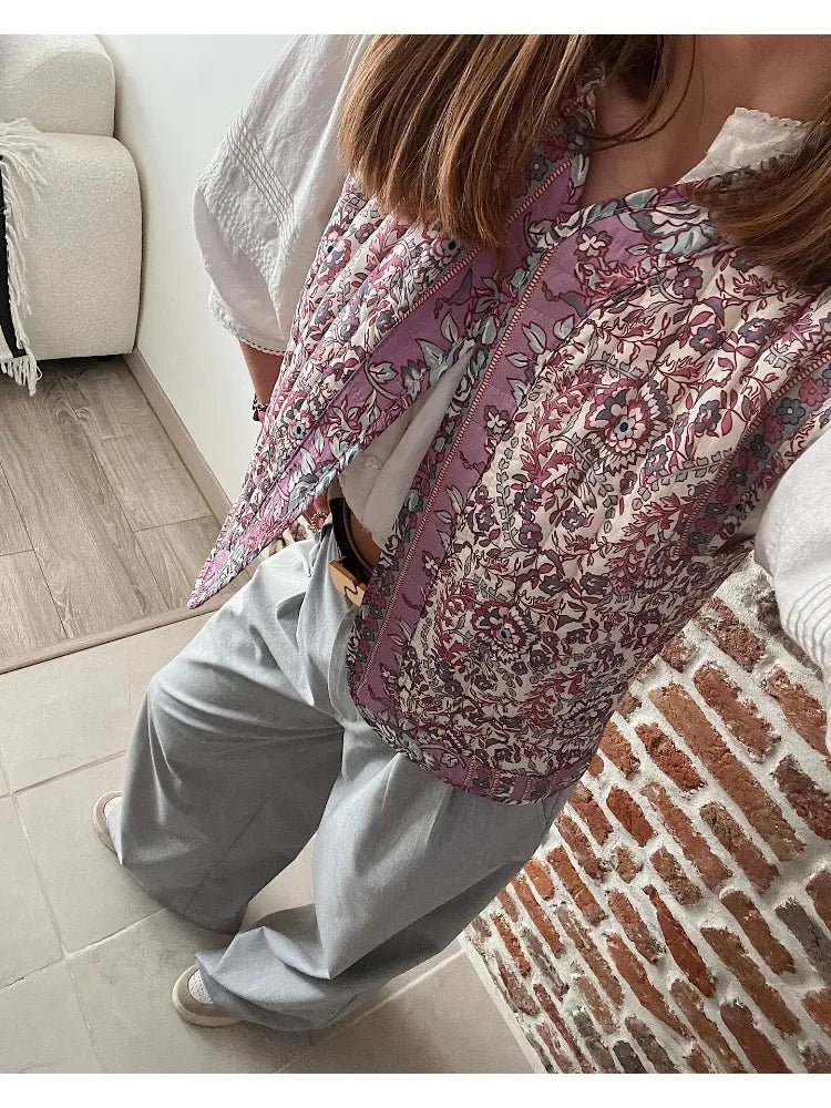 Boho Quilted Vest | Artisanal Touch | Lightweight Statement Layer