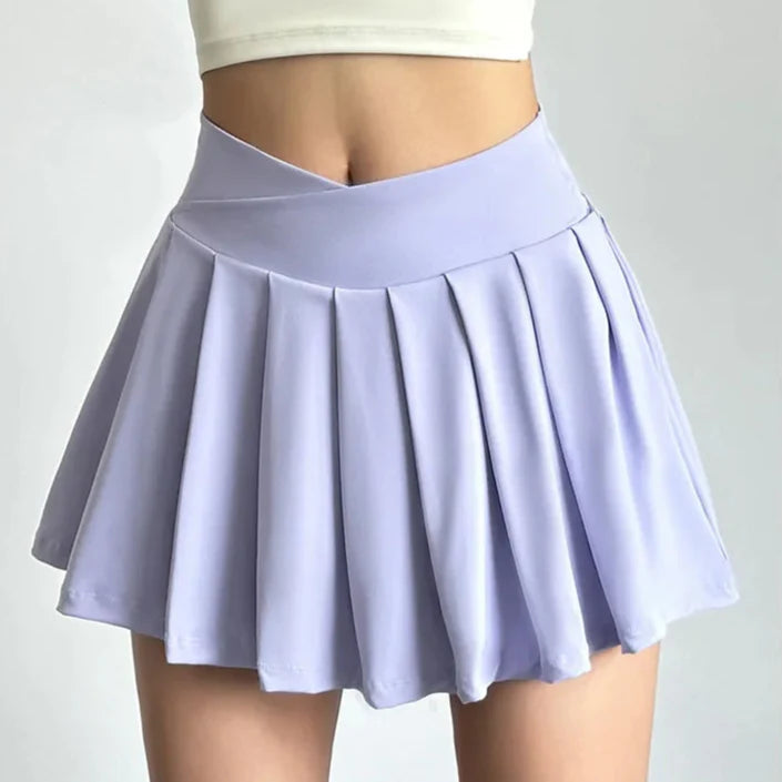Pleated V-Waist Active Skirt | Sporty Chic | Flattering & Functional