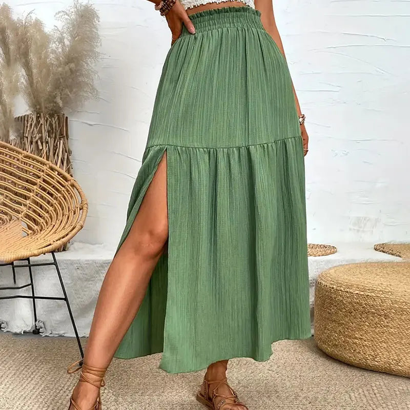 Long Skirt with Split | Flowing Design | Elegant and Breezy