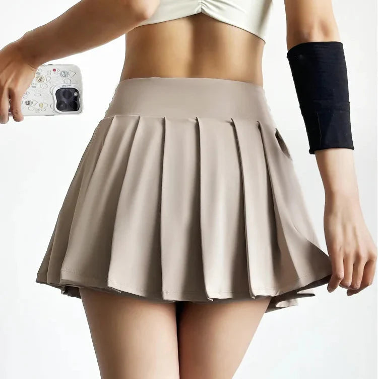Pleated V-Waist Active Skirt | Sporty Chic | Flattering & Functional