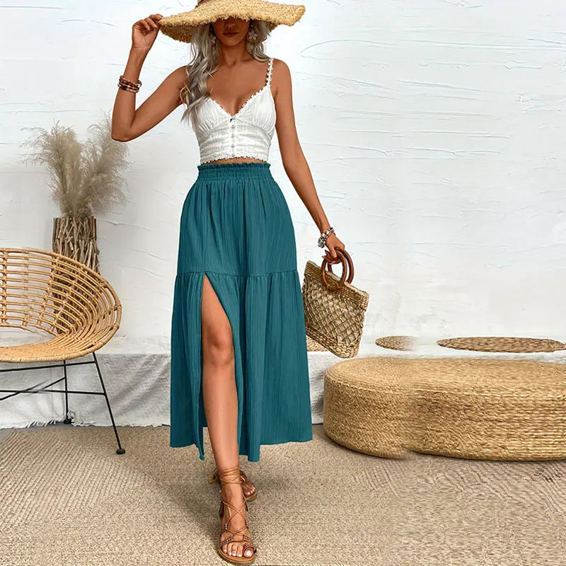 Long Skirt with Split | Flowing Design | Elegant and Breezy