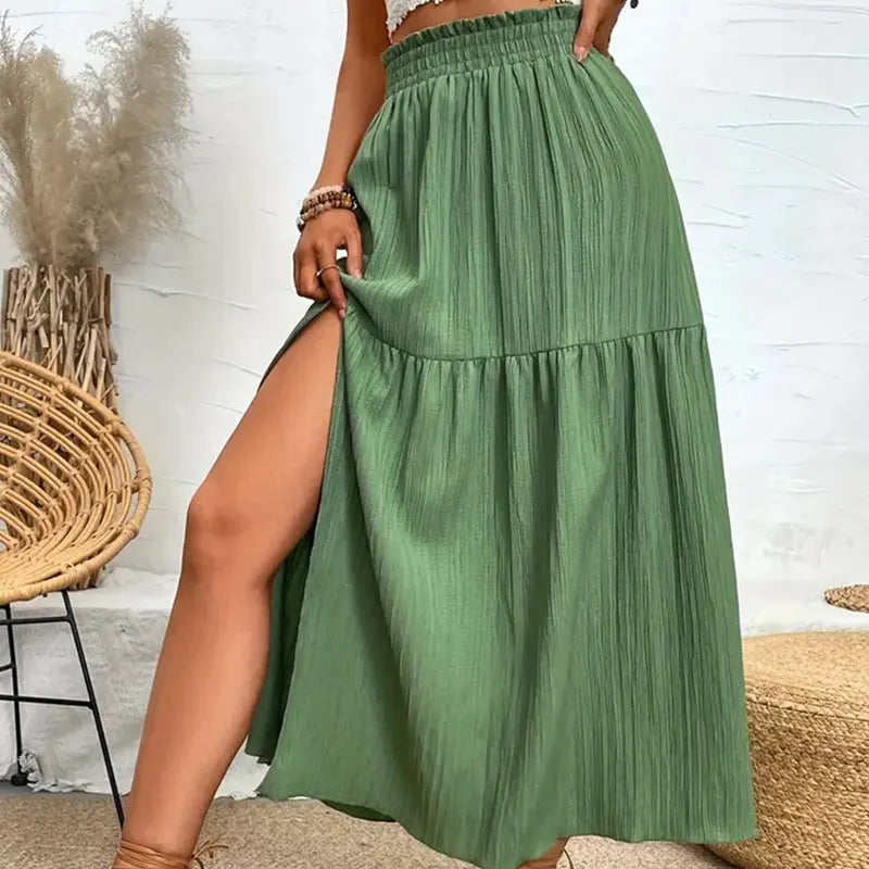 Long Skirt with Split | Flowing Design | Elegant and Breezy