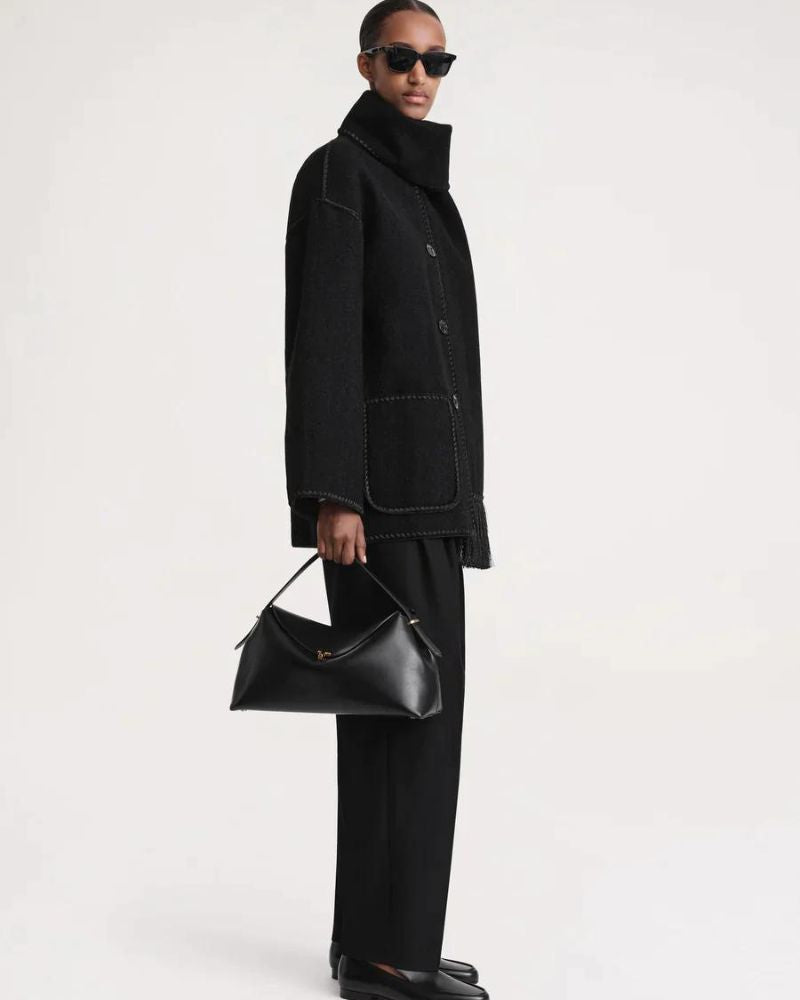Modern Stitch Wrap Coat | Cozy Minimalist Statement