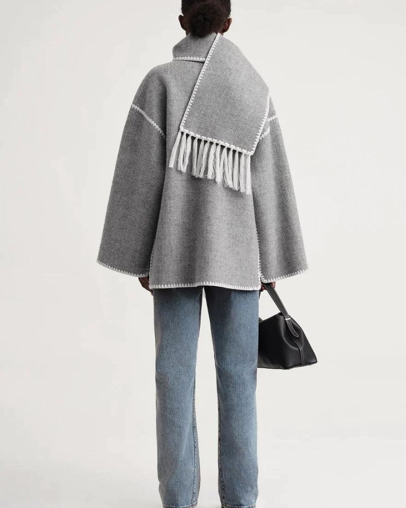 Modern Stitch Wrap Coat | Cozy Minimalist Statement