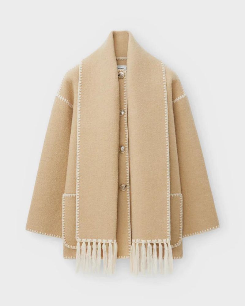 Modern Stitch Wrap Coat | Cozy Minimalist Statement