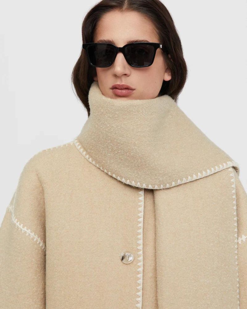 Modern Stitch Wrap Coat | Cozy Minimalist Statement