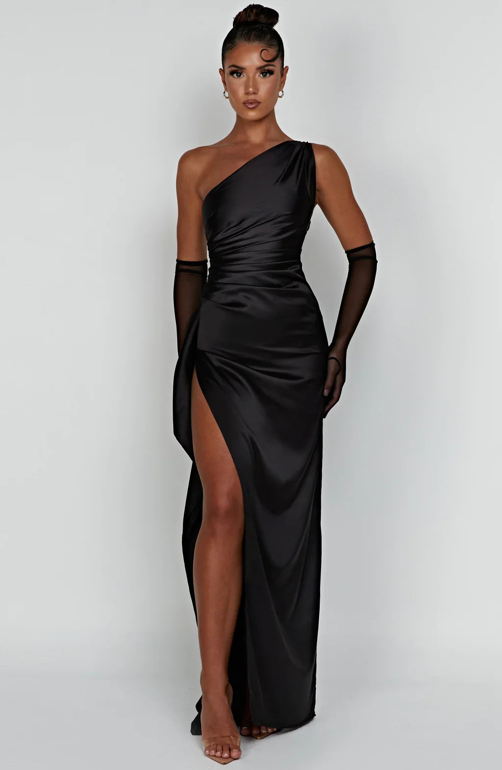One-Shoulder Satin Gown | Elegant Drama Meets Sleek Allure
