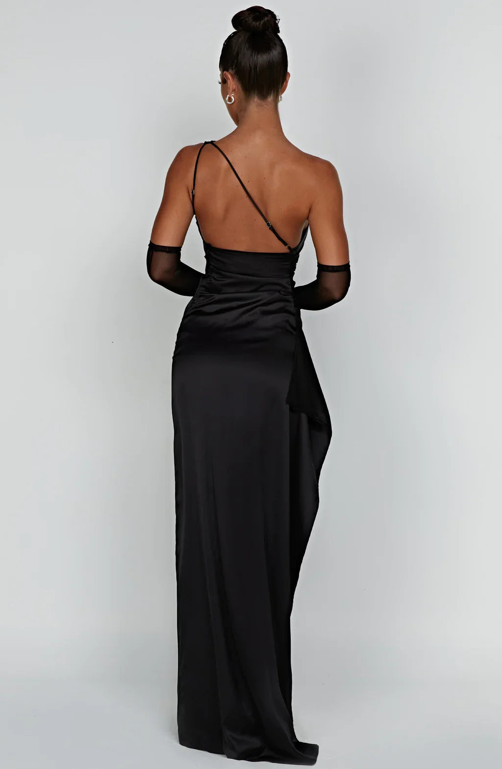 One-Shoulder Satin Gown | Elegant Drama Meets Sleek Allure