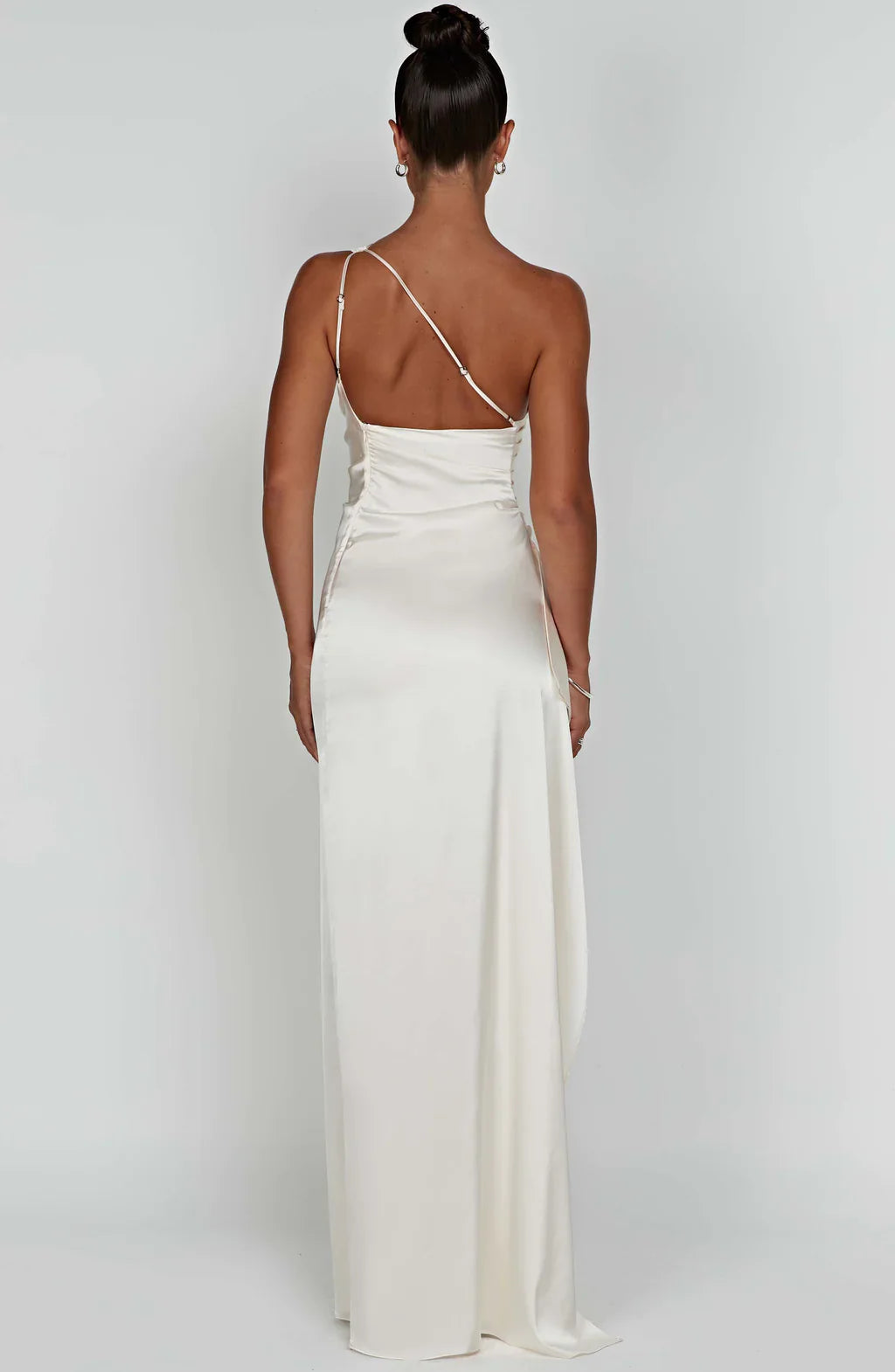 One-Shoulder Satin Gown | Elegant Drama Meets Sleek Allure