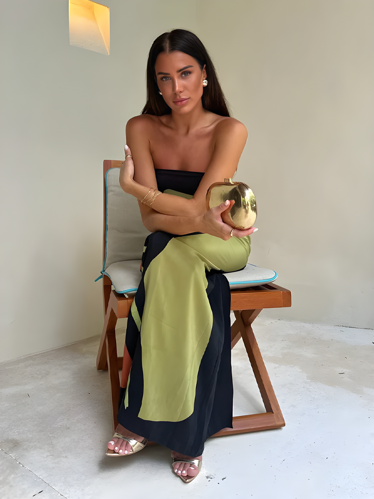 Abstract Bloom Strapless Dress | Artistic & Effortless Elegance