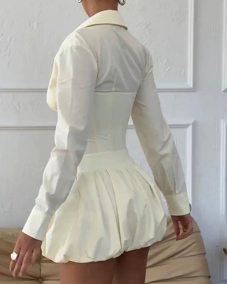 Bold Bloom Dress | Corset Detail & Bubble Skirt | Fierce Femme Energy
