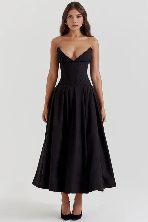 Belle Corset Midi Dress | Vintage Romance Redefined