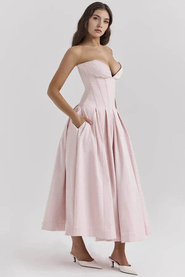 Belle Corset Midi Dress | Vintage Romance Redefined