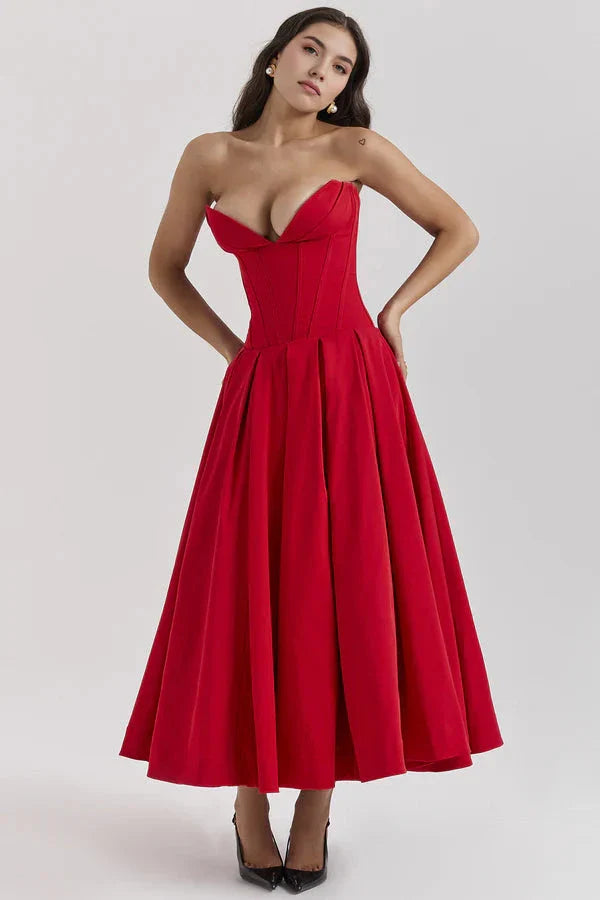 Belle Corset Midi Dress | Vintage Romance Redefined
