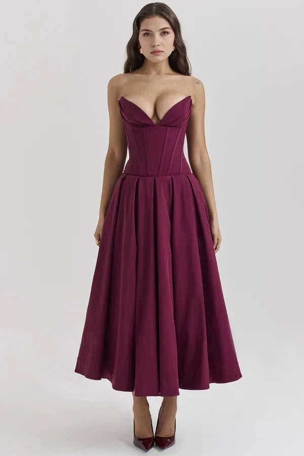 Belle Corset Midi Dress | Vintage Romance Redefined