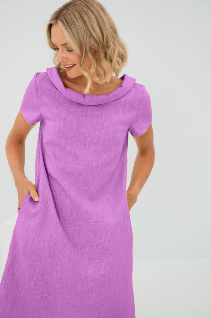 Minimalist Linen-Blend Shift Dress | Timeless Elegance for Every Day