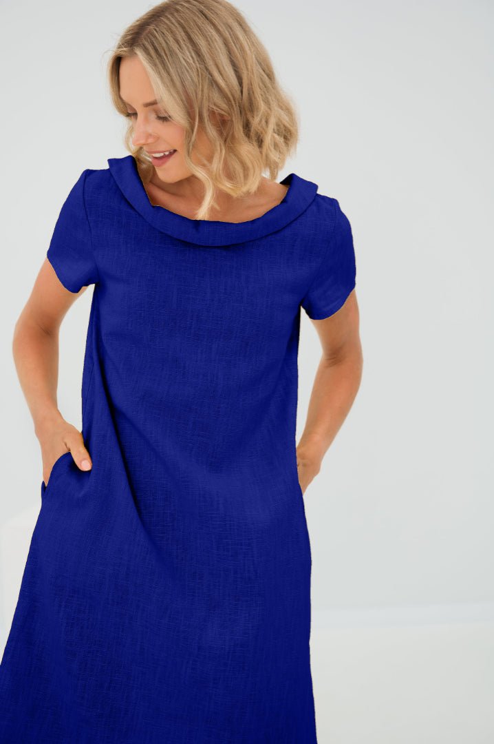 Minimalist Linen-Blend Shift Dress | Timeless Elegance for Every Day